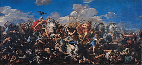 Batalla de Alejandro contra Darío, de Cortona, ca. 1644-1650