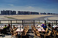 Blankenberge: Blick auf den Strand, den Pier und die Hochhäuser