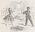 Jeu des gr�ces, illustration de Jeux des adolescents par Guillaume Bel�ze. (1856)