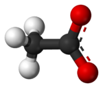 Molekylmodell, acetat