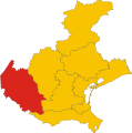 Collocatio finium Provinciae Veronensis in Regione Venetia.