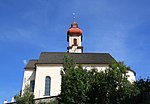 Pfarrkirche zum Unbefleckten Empfängnis mit Friedhofskapelle St. Barbara und Friedhof