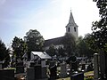 Kirche und Friedhof in Vajnory