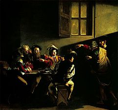 La vocaci�n de San Mateo, Caravaggio, 1599-1600.