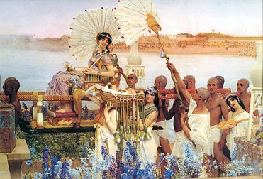 "Il ritrovamento di Mos�", 1904, opera di L. Alma-Tadema