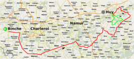 Routekaart van de Waalse Pijl 2017