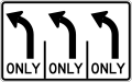 R3-H8cw Lane Use Control Sign (R-R-R)