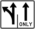 R3-H8bm Lane Use Control Sign (LT-T)