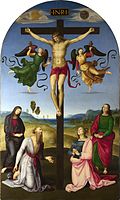 A Crucifixi�n Mond, 1502-3, moi no estilo de Perugino