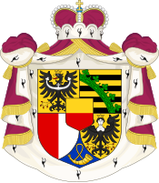 F�rst von Liechtenstein, arms with a mediatised F�rsten headpiece.