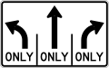 R3-H8b Lane Use Control Sign (L-T-R) (alternate version)