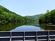 La retenue en amont du barrage.