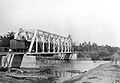 De tweede spoorbrug te Blang Mé die in 1904 gereed kwam. In 1926 werd ook deze brug weggeslagen.