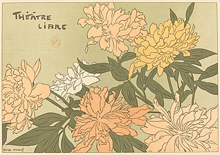 Théâtre-Libre, affichette en lithographie, 1890