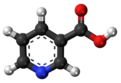 Aromatized ball and stick model of niacin