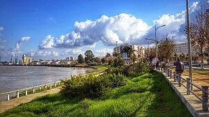 Kenitra – Uferstraße (corniche) am Oued Sebou