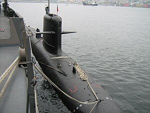 Submarino Clase Scorp�ne de la Armada de Chile.