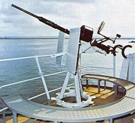 20mm-Oerlikon kanon op een Frans marineschip.