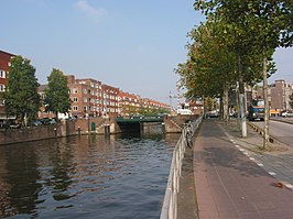 De Overtoomse Sluis gezien vanaf de Amstelveenseweg in 2007.