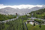 Mount Tochal seen from the Modarres Expressway