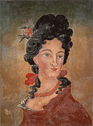 Portrait de femme européenne, par Hiraga Gennai vers 1760.