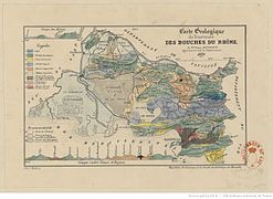 Carte géologique du département des Bouches-du-Rhône.