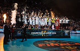 Le Montpellier Handball, vainqueur de l'édition 2015-2016.