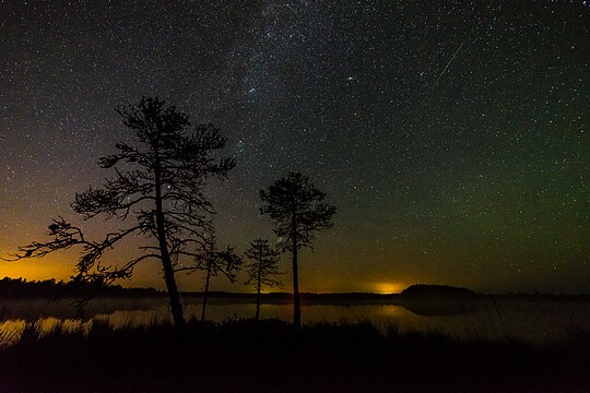 Perseiden-Meteor im Jahr 2015 (Bahnspur etwas abweichend)