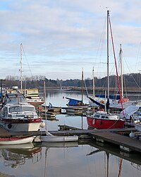 Photographie de bateaux de plaisance près de Melton dans le Suffolk.