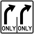 R3-H8bf Lane Use Control Sign (R-R)