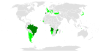 Localiza��o dos membros da CPLP no mundo.