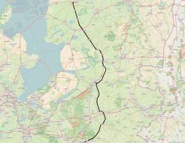 Spoorlijn Arnhem - Leeuwarden op de kaart