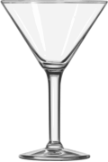 Coupe à cocktail pouvant être utilisée pour un vin effervescent.