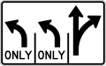 R3-H8cn Lane Use Control Sign (L-L-TR)