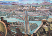 Tenochtitl�n, capital del imperio azteca.