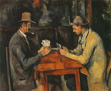 Les Joueurs de cartes, (1890-1895), 60 × 73 cm. Institut Courtauld, Londres.