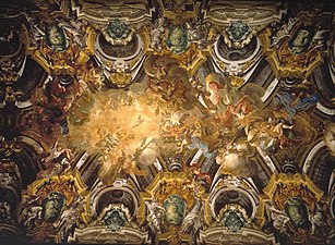 Fresco de la bóveda de la Capilla de Sansevero, de Francesco Maria Russo,[51]​ 1749.