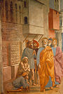 XI=L'ombre de saint Pierre gu�rit des infirmes, Masaccio (restaur�).