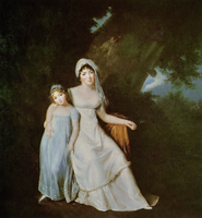 „Proua de Staël ja tema tütar Albertine“, õli lõuendil, 1803–1808