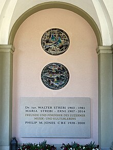 Philip M. Jones (1928–2000) Musiker, Trompeter, Gründer des nach ihm benannten Philip Jones Brass Ensemble. Grabfeld 19 auf dem Friedhof Friedental, Stadt Luzern