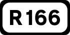 R166 road shield}}