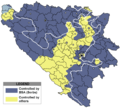 Màxima extensió territorial controlada pels serbis durant la guerra.