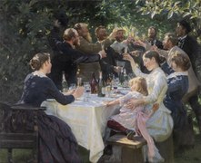 Vin effervescent, vin de fête. Peder Severin Krøyer, 1888, Konstmuseum de Stockholm.