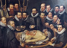 Michiel Jansz van Mierevelt – Anatomia leciono de Dro. Willem van der Meer, 1617.