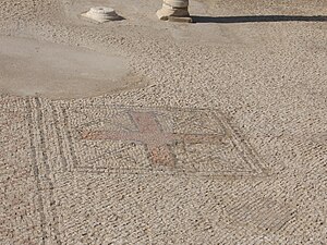 פסיפס ברצפת כנסייה מהמאה ה-5 בממשית