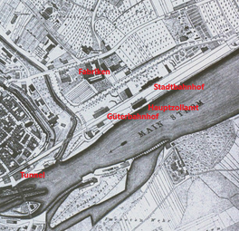 Stadtbahnhof auf dem Katasterplan von 1868