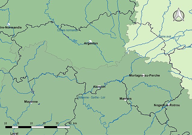 L'Orne est découpée en trois sous-bassins.