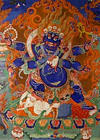 A Mahakala thangka in Likir