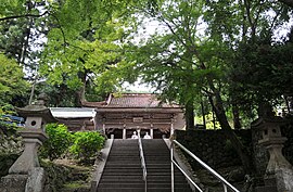 明石寺 仁王門前の石段および石垣