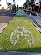 Fahrradweg in Downtown Ogden, 2019